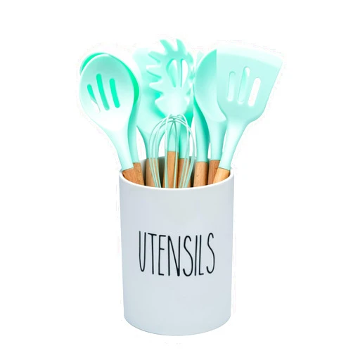 Heartland Home Kitchen Utensil Holder for Countertop. White Porcelain Cooking Large Spatula Holder and Cooking Spoon Holder. White Kitchen Decor and Farmhouse Gifts.