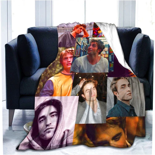Axirdju Robert Pattinson Sherpa Super Soft Mini Flannel Blankets, Lightweight and Comfortable Flannel Blankets for Children/Adults to Throw Blankets (50