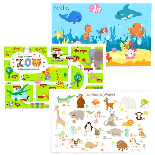 Babebay Disposable Placemats for Baby, 40 Pack Sticky Toddler Placemat for Restaurants, Dining Table, Party, Travel, 12