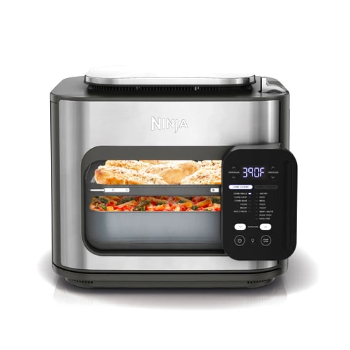Ninja Combi All-in-One Multicooker, Oven, & Air Fryer, Complete Meals in 15 Mins, 14-in-1 Functions, Combi Cooker + Air Fry, Bake, Roast, Slow Cook and More, 3 Accessories, Stainless Steel, SFP701