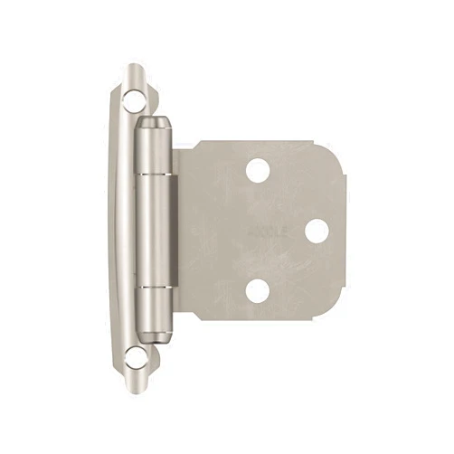 Amerock BPR7629G10 | Face Frame Cabinet Hinge | Variable Overlay Self Closing Face Mount | Satin Nickel | Kitchen Cabinet Door Hinge | 1 Pair/Pack | Functional Hardware