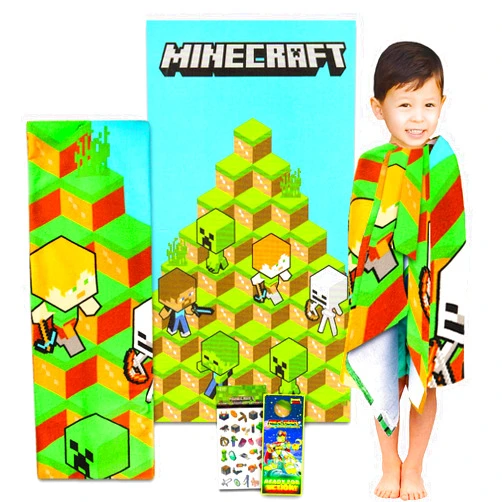 Minecraft Bath Towel Set for Kids - Bundle with 27