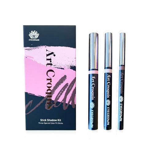 MAKEHEAL] Eyecrown Art Croquis Shadow Kit: Base, Highlighter, Eyeliner. Crease-free, waterproof, smudge-proof. Glitter, pearl, matte gel. (06 - Oh! Rora)