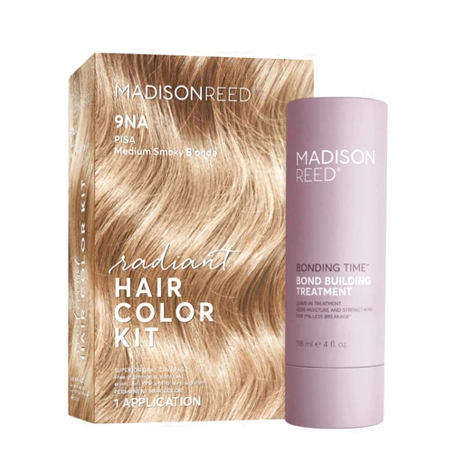 Madison Reed Hair Color & Bonding Time Bundle - Radiant Hair Color Kit in Pisa Blonde - 9NA and Bonding Time Hair Serum