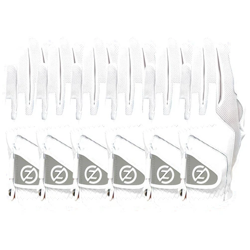 Zero Friction Women's Compression-Fit Synthetic Golf Glove - Universal Fit One Size (Pack of 6), Worn on Left Hand