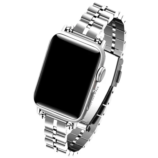 VIIVY VIYIV Watch Bands Compatible with Apple Watch Band 38mm 40mm 41mm 44mm 42mm 45mm for Women Men Girls, Slim Stainless Steel Thin Jewelry Bracelet Adjustable Metal Straps Wristbands for iWatch SE Series 7 6 5 4 3 2 1 Nike+