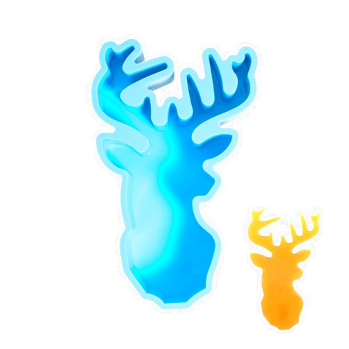 Qeuly Freshie Molds Deer Head Car Freshie Molds Large Silicone Epoxy Resin Molds for Freshie Aroma Beads Wax Melts Soap Molds Candle Molds Clay Molds(Deer Head)