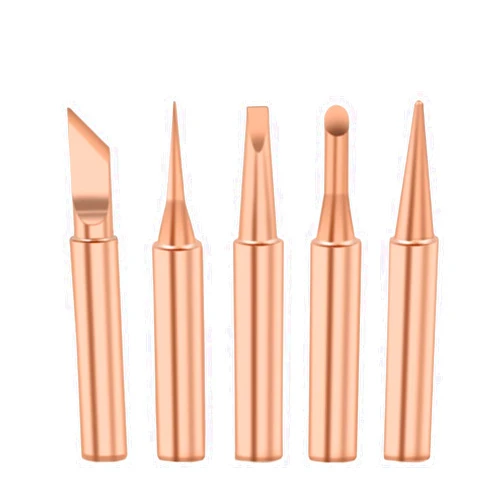 NORAZE 5pcs 900M-T Pure Copper Soldering Iron Tip Lead-Free Solder Tips Welding Head Soldering Tools