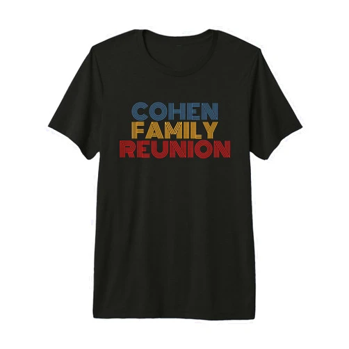 Cohen Family Matching Tees Cohen Family Reunion Surname Personalized Name Retro Premium Tri-Blend T-Shirt