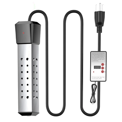 GABROGA 2000W Pool Heater for Inflatable Swimming Pool with Thermostat, Immersion Water Heater for Above Ground Pool or Bathtub, Submersible Bucket Hot Bath Tub Water Heaters with 304 Stainless Guard