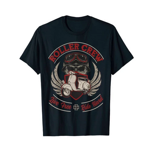 Mopedfahrer Geschenke Mofa Roller Zubehör Scooter, moped, moped, slogans, mopeds, scooters, crew scooters T-Shirt