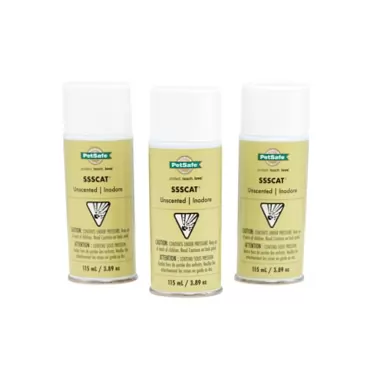 PetSafe SSSCAT Spray Replacement Can 3-Pack - Use with SSSCAT Spray, Dog & Cat Deterrent System - Keeps Areas Pet Proof - Environmentally Friendly Training Repellent - Protect Your Pets & Furniture