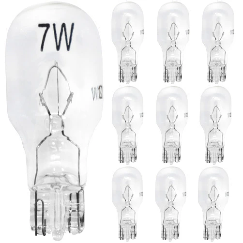 Diximus 12 Volt 7 Watt Low Voltage T5 Landscape Bulb - Pack 10 - Landscape Light Bulbs - Low Voltage Landscape Light Bulbs (Clear, 10)