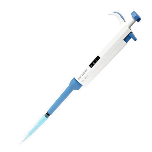 LICHEN 100-1000ul Lab Micropipette Pipettors Single Channel Pipette with Tips Adjustable High Accurate Variable Volume 100μl to 1000μl for Scientific Liquid Laboratory