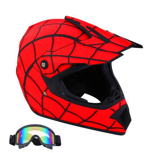 Senhill Dirt Bike Helmets Motocross Helmet ATV Helmet with Goggles for Unisex Youth Kids DOT/FMVSS 218 Approved