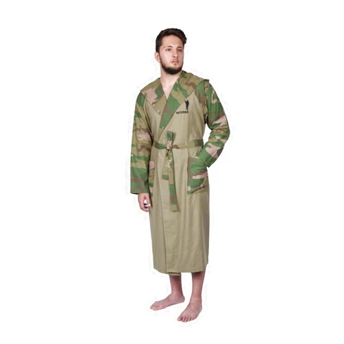 Veteran Textile Towels Camouflage Printed-Multi-Purpose PESHTEMAL Bathrobe (Medium)