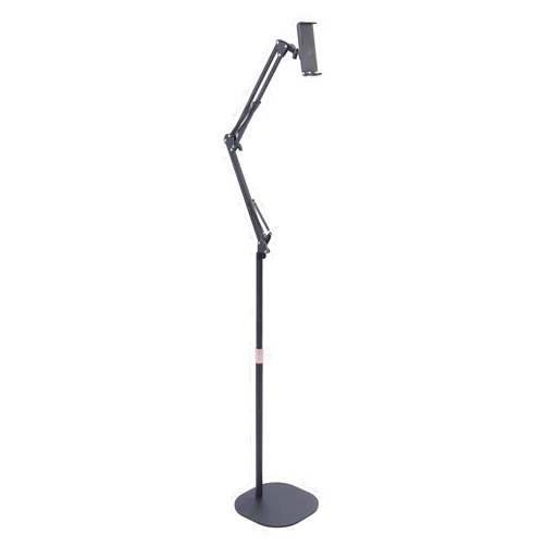 VBESTLIFE Tablet Floor Stand, Universal 360 Degree Rotatable Metal Tablet Holder, Adjustable Height Angle Phone Stand Floor for Devices 4 to 11inch