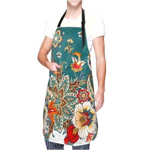 Hysing Pine Cones Cooking Apron With Pockets Unisex Oxford Cloth Kitchen Apron Adjustable Neck Waterproof 28x33 Inch