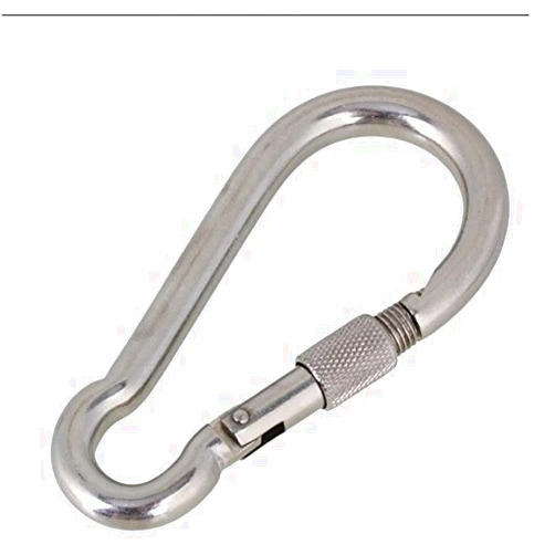 Marine Part Depot Stainless Steel Carabiner Spring Snap Links with Screw Lock 4