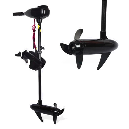 Cloud Mountain Electric Trolling Motor for Fishing Boats Saltwater Outboard Transom Mounted with Adjustable Handle