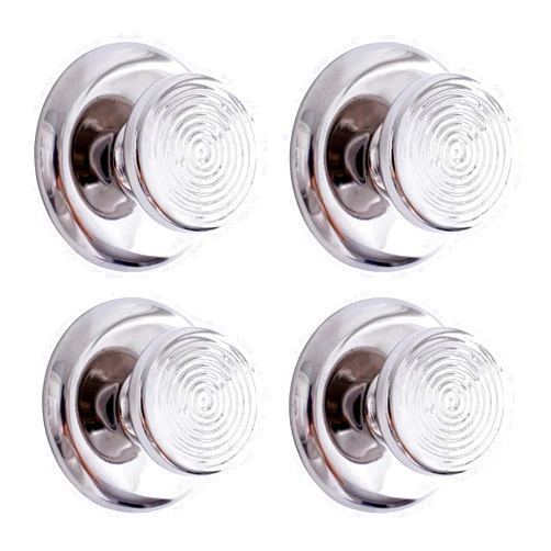 Wodlo Towel Hooks - Pack of 4, Adhesive, Round Ceramic in Silver, Perfect for Wall Mounting