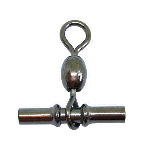 Unclesportinfof Unclesport 50pcs 3 Way Fishing Swivels Cross line T Shape Crimp Swivels Snap Saltwater Bass Fishing Tackle 40LB-280LB