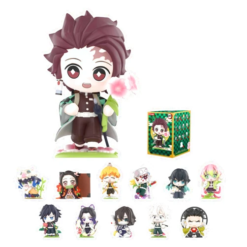POP MART Kimetsu no Yaiba Birth Flower Series Figures, Blind Box Figures, Random Design Action Figures Collectible Toys Home Decorations, Holiday Birthday Gifts, Single Box