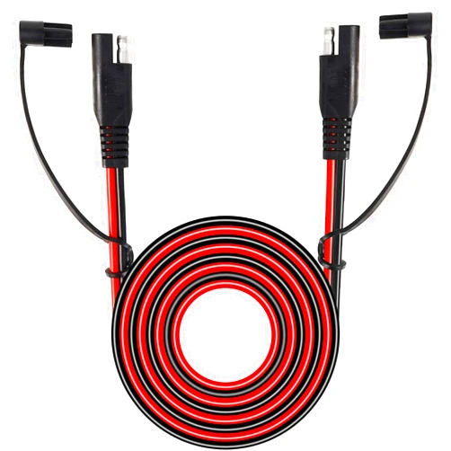 Vemote 25Ft SAE Extension Cable 12V SAE Connector Battery Charger Extension Cable 16AWG 2 Pin Quick Disconnect Wire Harness with Dust Cover for Motorcycle Cars RVs Boats Battery Tender etc.