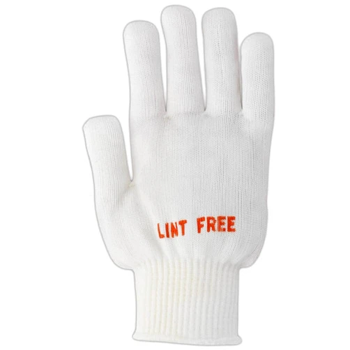 Magid Glove & Safety MAGID LB695C Medium Size Lint Free Nitrile Coated Knit, White, Ladies (Fits Medium) (Pack of 12)