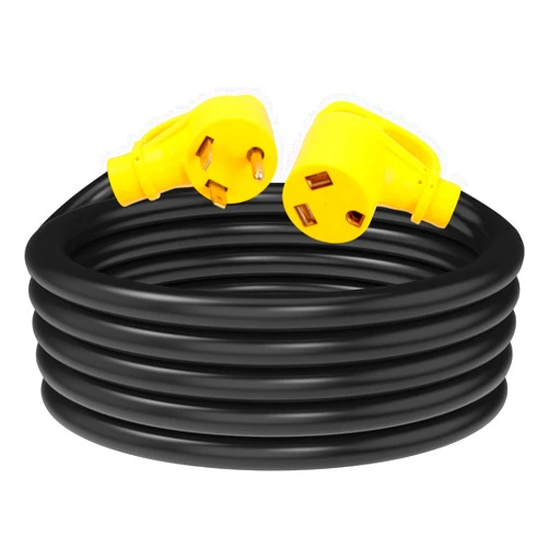 Rvhouse 30 Amp 10Ft RV Power Extension Cord with NEMA TT-30P Male to TT-30R Female Standard Plug and Heavy Duty 10/3 Gauge STW Cord for RV Trailer Outdoor Camper