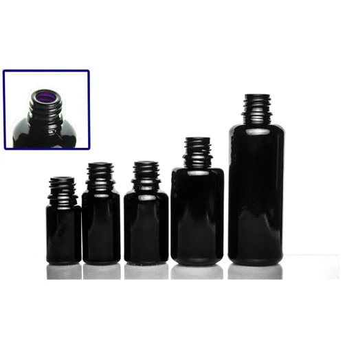 DropperBottles.com 30ml Miron Glass Euro Round Bottles & Graduated Tamper Evident DripTrap Dropper Assembly Set of 231