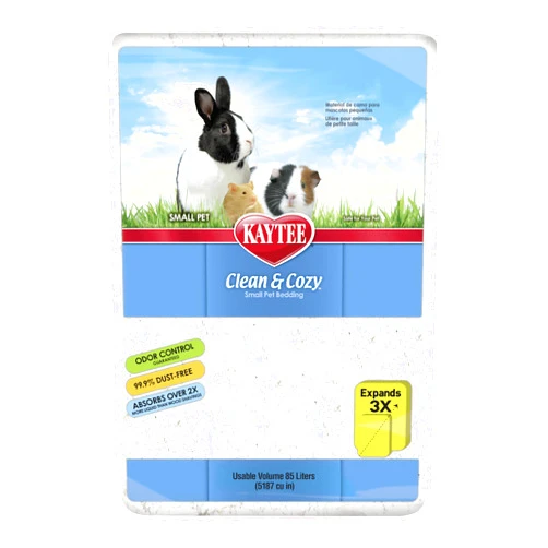 Kaytee Clean & Cozy White Paper Bedding, Made for Small Animals, 85 Liters