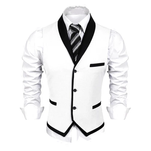 COOFANDY Men's Suit Vest Slim Fit Formal Business Dress Vest Casual Wedding Waistcoat