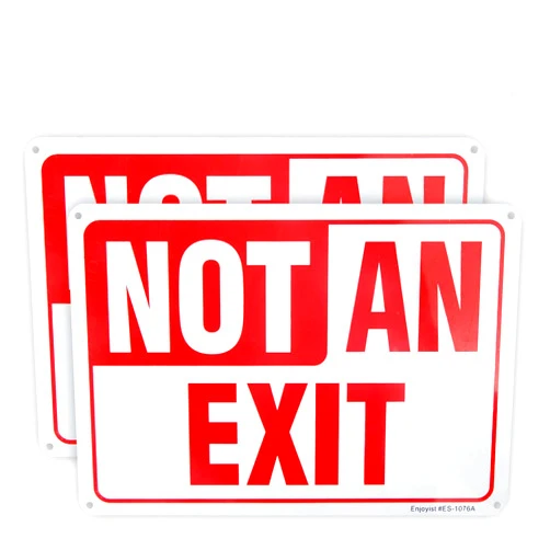 Enjoyist 2-Pack Not an Exit Sign, 10