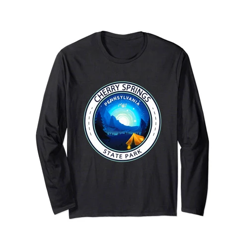 Cherry Springs State Park Designs Cherry Springs State Park Pennsylvania Badge Vintage Long Sleeve T-Shirt
