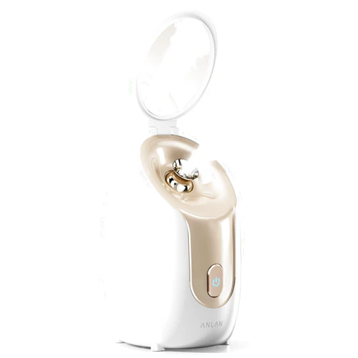 ANLAN Nano Ionic Facial Steamer with Makeup Mirror, Instant Mist in 30s, 7ml/Min High Mist Output, Built-in Adjustable Nozzle, 145ml Large Tank for 20 Minutes of Continuous Deep Cleaning & Blackhead Removal