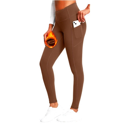 Heathyoga Fleece Lined Leggings Women Thermal Leggings for Women with Pockets Warm Leggings for Winter Yoga Pants