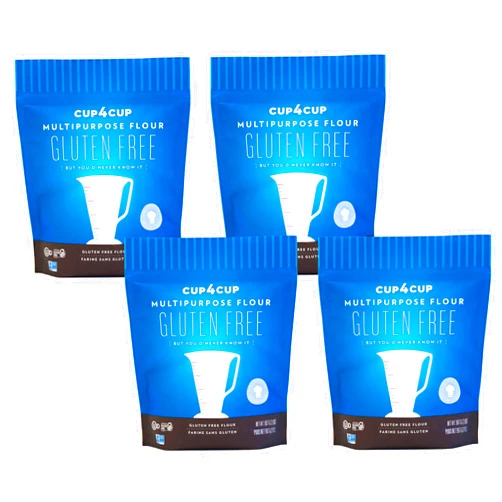 Cup4Cup Multipurpose Flour, 2 Pounds, Certified Gluten Free Flour, 1:1 All Purpose Flour Substitution, Non-GMO, Kosher, Made in the USA, 4-Pack