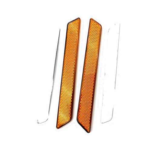 HMXDZBM Front Fork Leg Reflector Saddlebag Cover Sticker Safety Warning Harley Touring Street Glide Road King FLT/FLHT(Yellow)