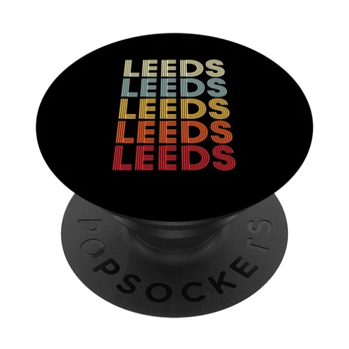Leeds Alabama Leeds AL Retro Vintage Text PopSockets Swappable PopGrip