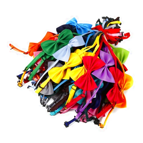 SICHOWEL 50Pcs Dog Bow Ties with Adjustable Collar, Puppy Neckties Cat Collars, Pet Grooming Accessories (Assorted Color) (Assorted Color)
