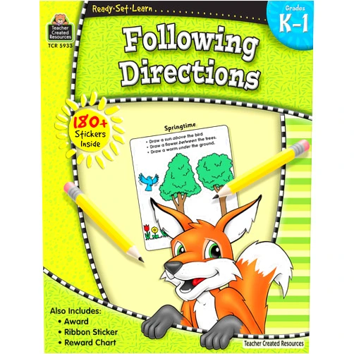 Ina Massler Levin,Eric Migliaccio,Sarah Smith Ready•Set•Learn: Following Directions, Grades K–1 from Teacher Created Resources