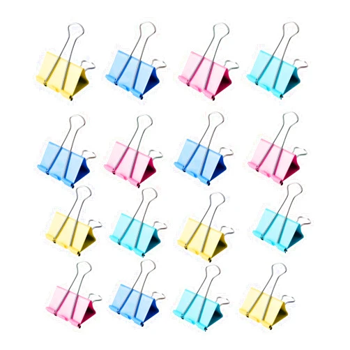 Ufmarine Small Binder Clips 1 inch Length, Colorful, for Office (64 Pcs)