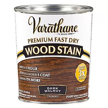 Varathane 262006 Premium Fast Dry Wood Stain, Quart, Dark Walnut Quart Dark Walnut