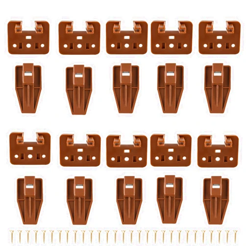 Sacumea Plastic Drawer Slides and Guides Fit for Kenlin Rite Trak 1, 10 Sets of Center Mount Drawer Slides for Kenlin Dresser Drawer Parts - Fits Most Furniture Manufacturer Vaughan Bassett, Legacy and Pulask