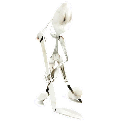 Forked Up Art S45 Spoon Hockey Player