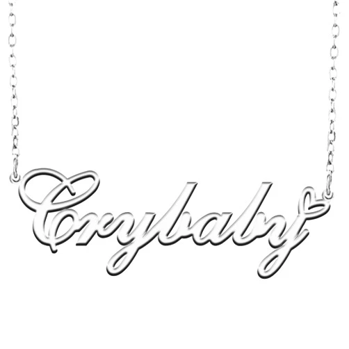 RONKAHSHOW Custom Pendant Name Necklace Customized Personalized 18K Gold with Heart Necklace Best Gift for Women New Year Birthday Mother’s day Christmas wedding Party Gold