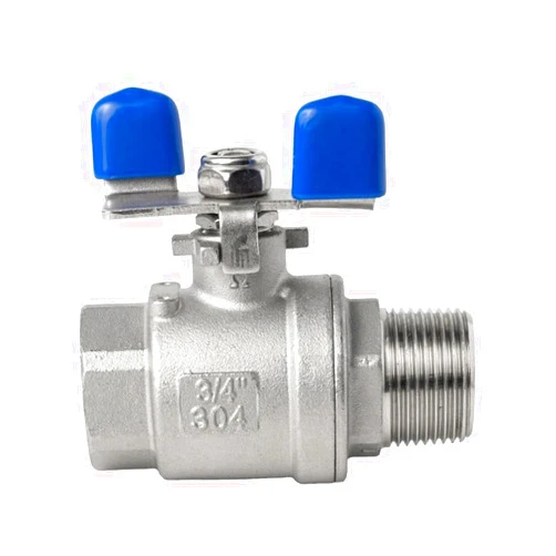 AthuAh stainless steel valve, 304 Stainless Steel Butterfly Handle Ball Valves, 1/4