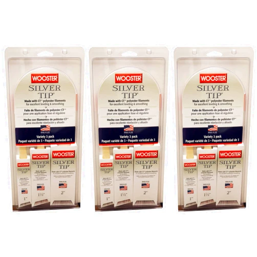 Wooster Brush 5229 Silver Tip Variety 3 Pack (Тhree Pаck)
