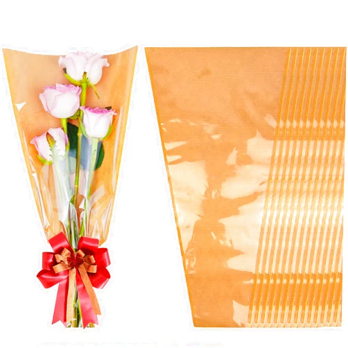 SELANTAG 50pcs Flower Wrapping Kraft papers, Bouquet Sleeve Flower Wrapping Paper (White)